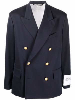 Palm Angels Archive double-breasted blazer - Blue