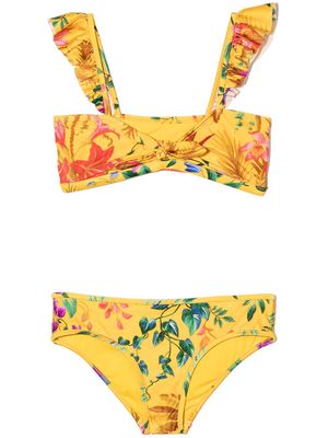 ZIMMERMANN Kids Tropicana print bikini - Yellow