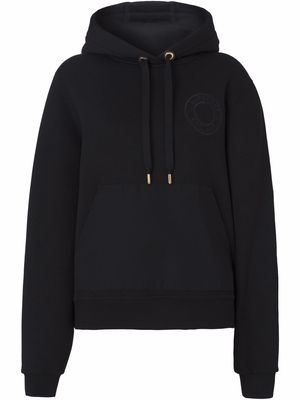 Burberry logo-embroidered hoodie - Black