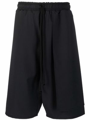 Alchemy drop-crotch panelled shorts - Black