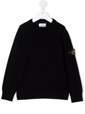 Stone Island Junior pullover crewneck jumper - Black