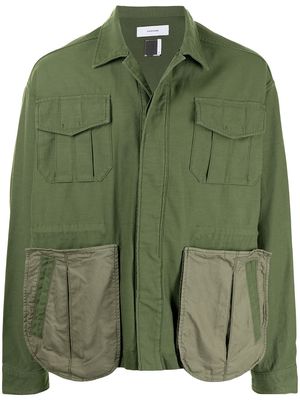 Facetasm single-breasted fitted jacket - Green