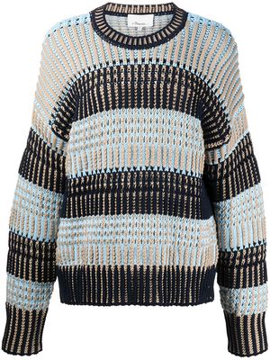 3.1 Phillip Lim striped-knit two-tone jumper - Multicolour