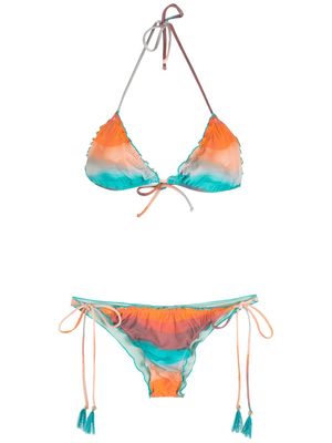 Brigitte degrade triangle bikini set - Multicolour
