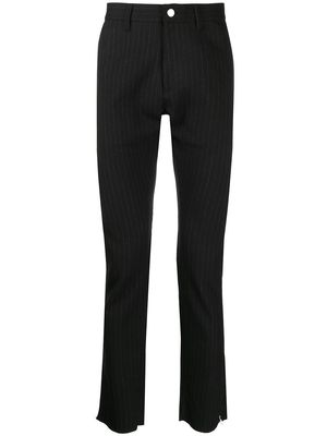 Facetasm slim-fit pinstripe trousers - Black