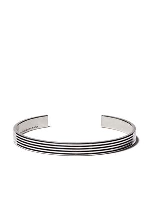 Le Gramme enamelled cuff bracelet - Silver