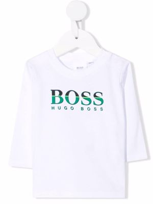 BOSS Kidswear logo-print long-sleeve T-shirt - White