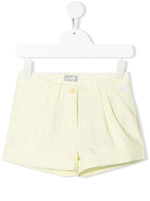Il Gufo gingham check shorts - Yellow