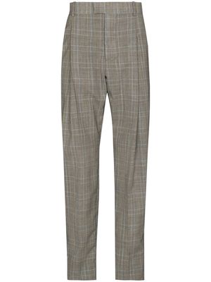 Alexander McQueen check-pattern tailored trousers - Black