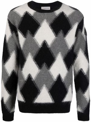 Moncler geometric-pattern jumper - Grey