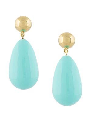 Eshvi oval drop earrings - Blue
