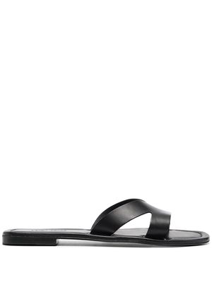 Kenzo logo-strap flat sandals - Black