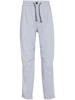 Brunello Cucinelli tailored drawstring track pants - Grey