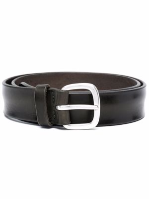 Orciani rounded buckle leather belt - Green