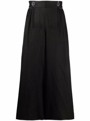Maison Margiela cropped pleat-detail trousers - Black
