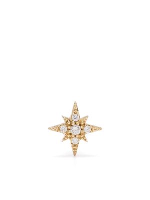 Mizuki 14kt yellow gold diamond star single earring