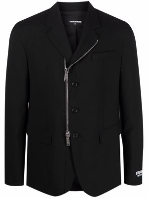 Dsquared2 zip-detail blazer - Black