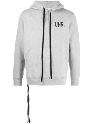 UNRAVEL PROJECT logo print hoodie - Grey