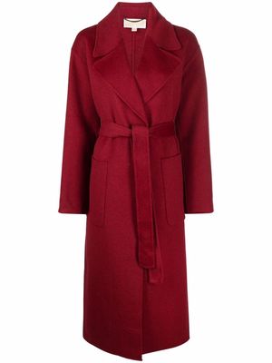 Michael Michael Kors belted single-breasted coat - Red