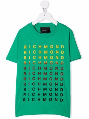 John Richmond Junior logo-print cotton T-shirt - Green