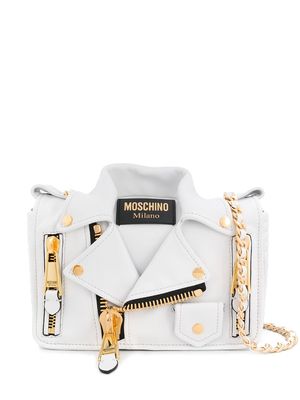 Moschino jacket style cross body bag - White