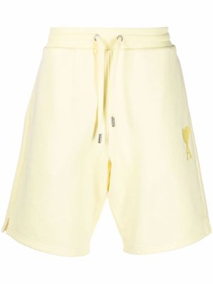 AMI Paris Ami de Coeur track shorts - Yellow