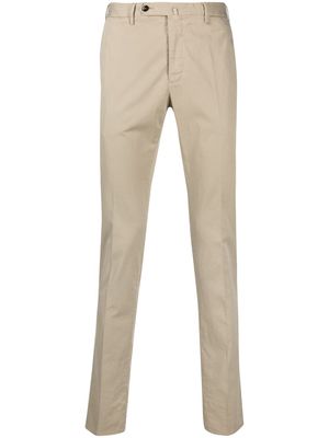 Pt01 off-centre button trousers - Neutrals
