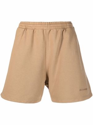 Balenciaga embroidered-logo sweat shorts - Neutrals
