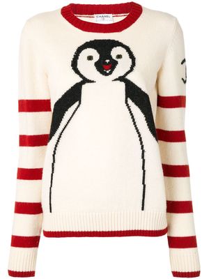 Chanel Pre-Owned 2007 Penguin knit jumper - White