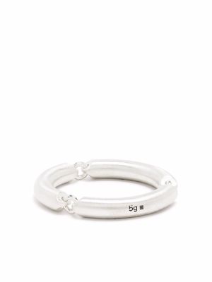 Le Gramme 5g brushed link ring - Silver