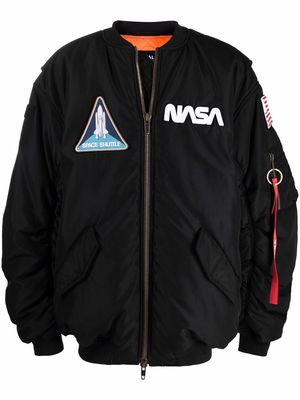 Balenciaga multi-patch NASA bomber jacket - Black