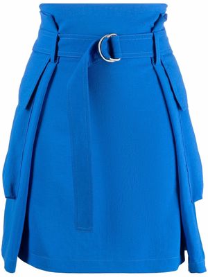 Kenzo paperbag-waist mini skirt - Blue