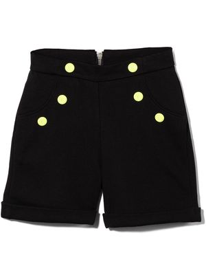 Balmain Kids buttoned high-waisted shorts - Black