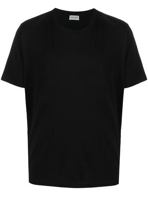 Saint Laurent round neck short sleeve T-shirt - Black