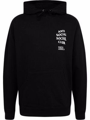 Anti Social Social Club North America long-sleeve hoodie - Black