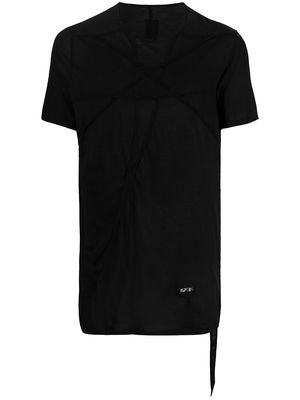 Rick Owens DRKSHDW asymmetric stitching T-shirt - Black