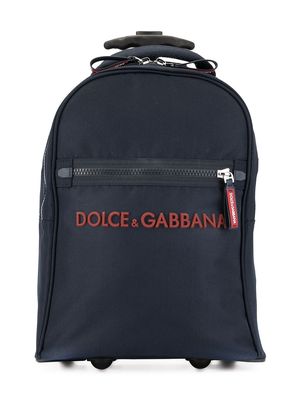 Dolce & Gabbana Kids classic logo trolley - Blue