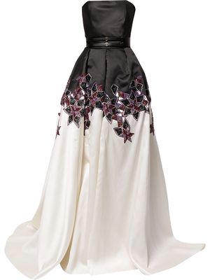 Saiid Kobeisy bead-embellished gown - Black