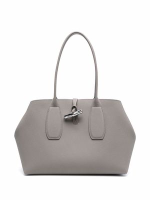 Longchamp Roseau leather shoulder bag - Grey