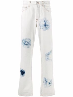 Marcelo Burlon County of Milan tie-dye straight-leg jeans - White
