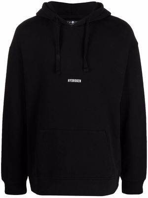 Hydrogen logo-print hoodie - Black