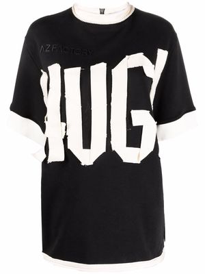 AZ FACTORY hug-detail boxy T-shirt - Black