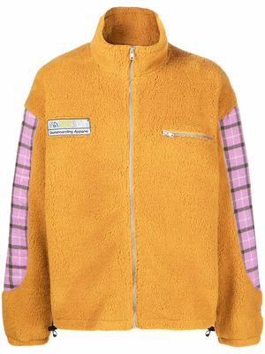 PACCBET logo-embroidered zip-up jacket - Yellow
