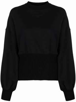 MSGM balloon-sleeves cotton sweatshirt - Black