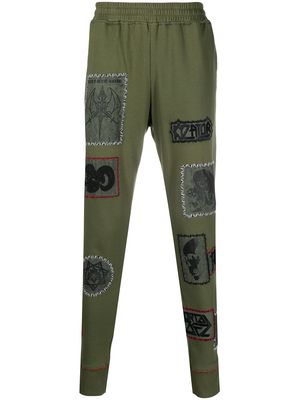KTZ patch-detailed track pants - Green