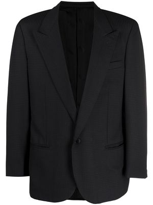 Missoni Pre-Owned 1980s tonal check pattern blazer - Black