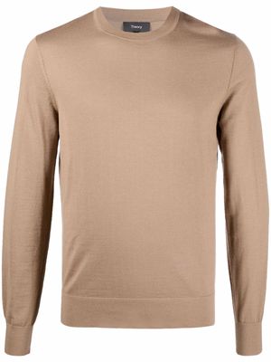 Theory crew-neck knit jumper - Brown