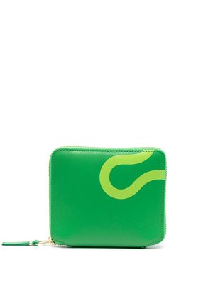 Comme Des Garçons Wallet geometric print wallet - Green