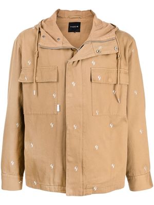 SPORT b. by agnès b. drawstring-hooded jacket - Brown