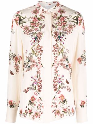 Giambattista Valli floral-print silk shirt - Neutrals